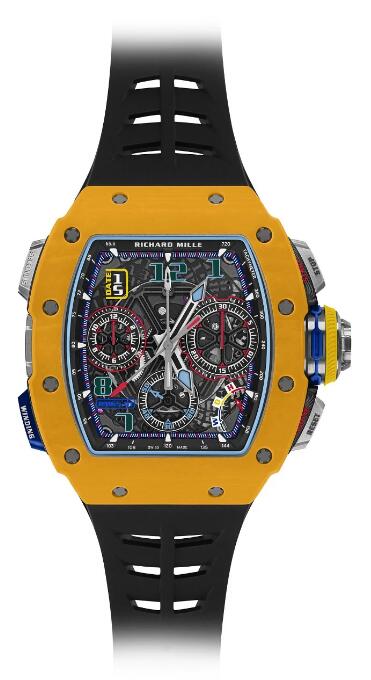 Luxury Richard Mille RM 65-01 Automatic Split-Seconds Chronograph Dark Yellow Quartz TPT Limited Edition Replica Watch